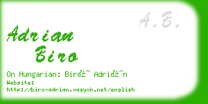 adrian biro business card